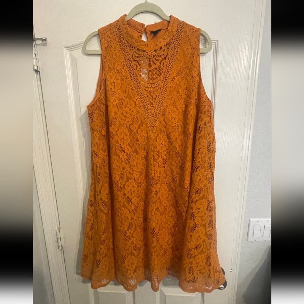Torrid Orange Lace Dress